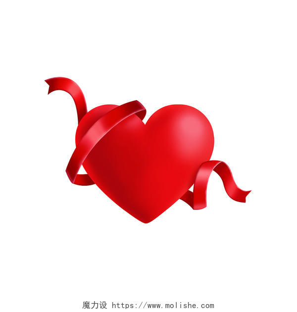 红色爱心可爱爱情心形520情人节PNG素材520情人节表白元素
